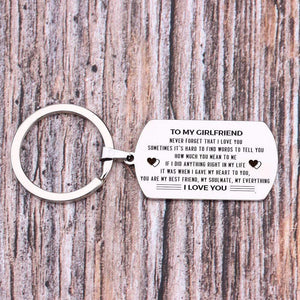 Dog Tag Keychain - To My Girlfriend, Never Forget That I Love You - Ukgkn13001