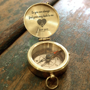 Engraved Compass - So You Can Always Find Your Way Back To Me - Ukgpb14007