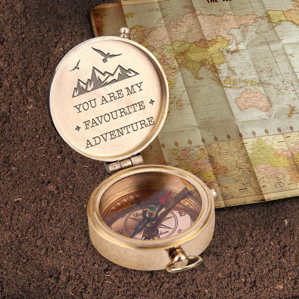 Engraved Compass - You Are My Favourite Adventure - Ukgpb26099