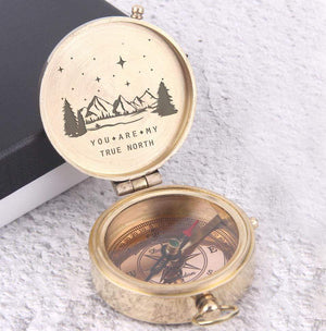 Engraved Compass - You Are My True North - Ukgpb26098