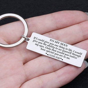 Engraved Keychain - To My Man - How Special You Are To Me - Ukgkc26023