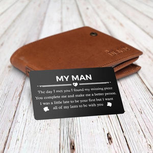Engraved Wallet Card - The Day I Met You I Found My Missing Piece - Ukgca26005