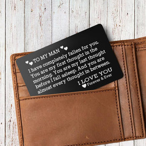Engraved Wallet Card - To My Man - Ukgca26007