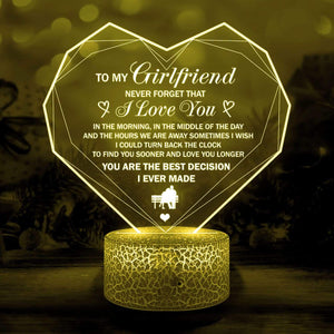 Heart Led Light - Family - To My Girlfriend - Never Forget That I Love You - Ukglca13034