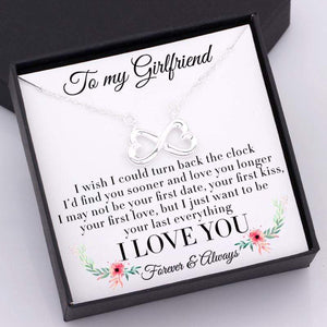 Infinity Heart Necklace - To My Girlfriend - I Wish I Could Turn Back The Clock - Ukgna13002