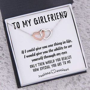 Interlocked Heart Necklace - To My Girlfriend - How Special You Are To Me - Ukgnp13007