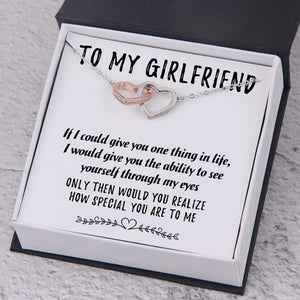 Interlocked Heart Necklace - To My Girlfriend - How Special You Are To Me - Ukgnp13007
