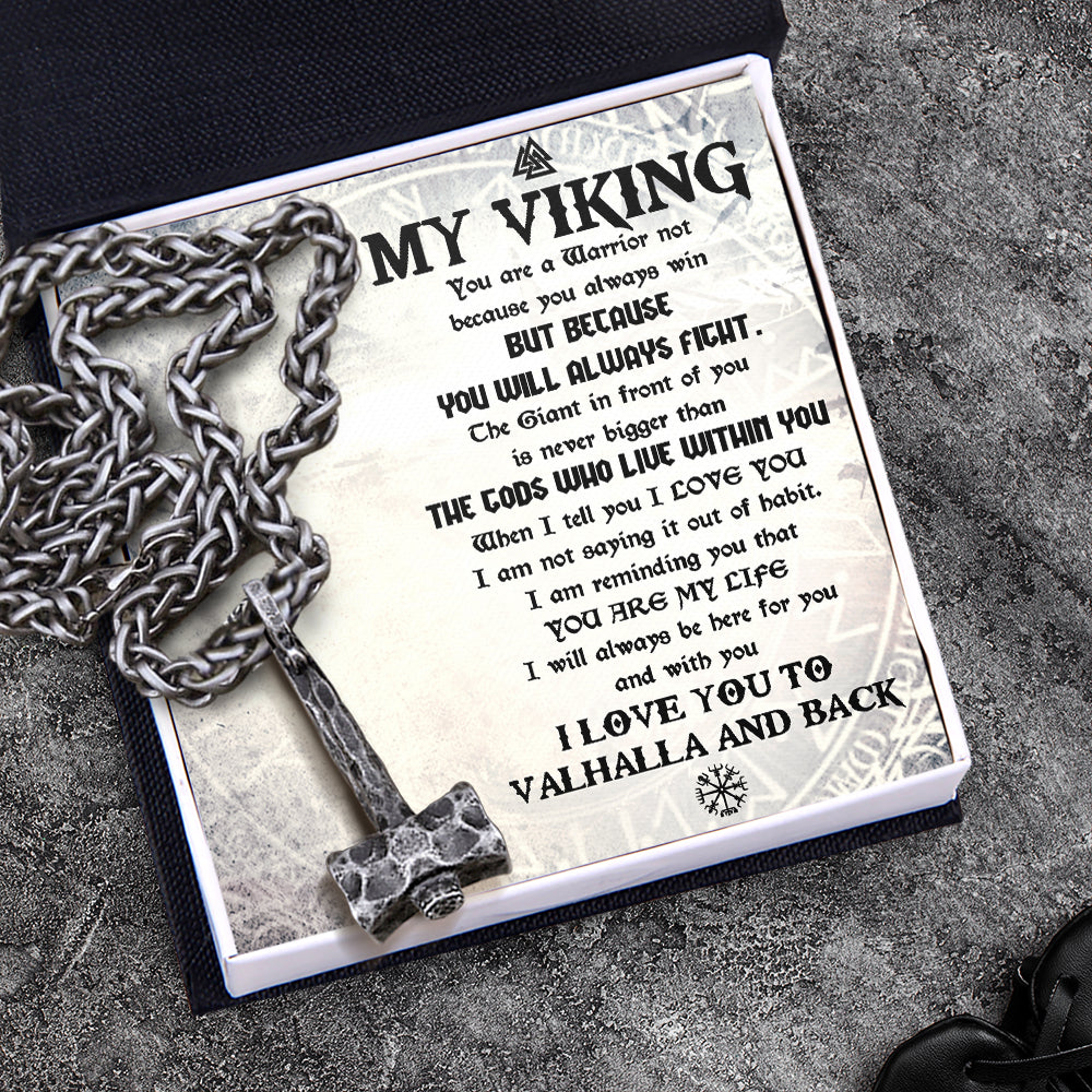 Viking Hammer Necklace - Viking - To My Viking - You Are A Warrior - Ukgnfr26004