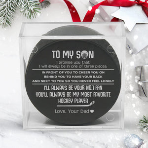 Hockey Puck - Hockey - To My Son - From Dad - I'll Always Be Your No.1 Fan - Ukgai16002