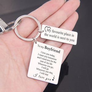 Calendar Keychain - To My Boyfriend - My Favourite Place In The World Is Next To You - Ukgkr12001 - Love My Soulmate