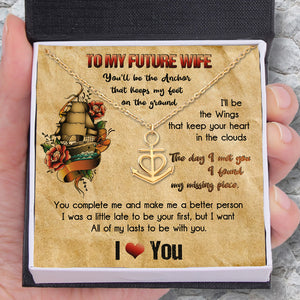 Anchor Necklace - Skull - To My Future Wife - I Love You - Uksnc25002