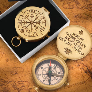Engraved Compass - To My Father-In-Law - Being My Father-In-Law Is Really The Only Gift You Need - Ukgpb18007