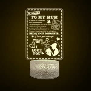 3D Led Light - Family - To My Mum - Nothing Beats Being Your Daughter - Ukglca19006