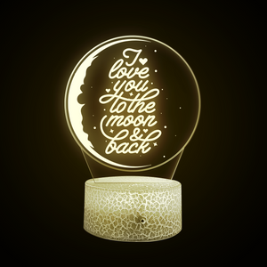 3D Led Light - Family - To My Soulmate - I Love You To The Moon And Back - Ukglca13010