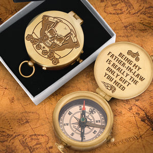 Engraved Compass - To My Father-In-Law - Being My Father-In-Law Is Really The Only Gift You Need - Ukgpb18004