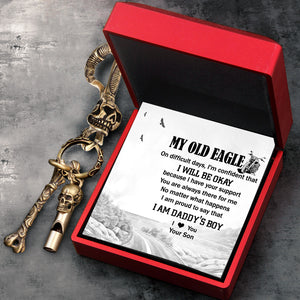 Skull Keychain Holder - Biker - To My Dad - You Are Always There For Me No Matter What Happens - Ukgkci18020
