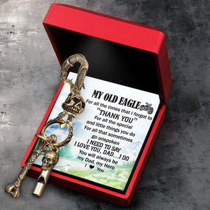 Skull Keychain Holder - Biker - To My Dad - I Love You - Ukgkci18022