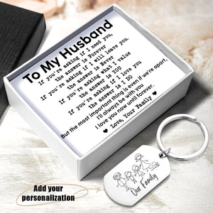 Dog Tag Keychain - Family - To My Husband - I Love You Now Until Forever - Ukgkn14002