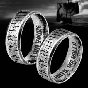 Couple Rune Ring Necklaces - Viking - To My Future Wife - The Day I Met You, My Life Changed - I Am Yours Until Valhalla - Ukgndx25001