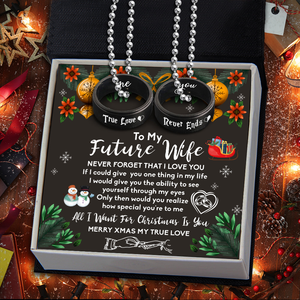 Couple Pendant Necklaces - To My Future Wife - All I Want For Christmas Is You - Ukgnw25001 - Love My Soulmate