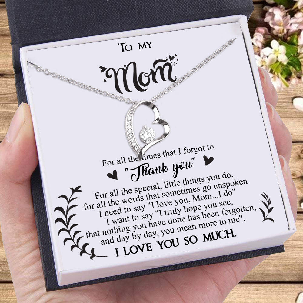 Heart Necklace - To My Mom - For All The Times That For Got To "Thank You" - Ukgnr19001 - Love My Soulmate