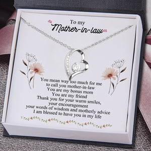 Heart Necklace - To My Mother-In-Law - Thank You For Your Warm Smiles - Ukgnr19002 - Love My Soulmate