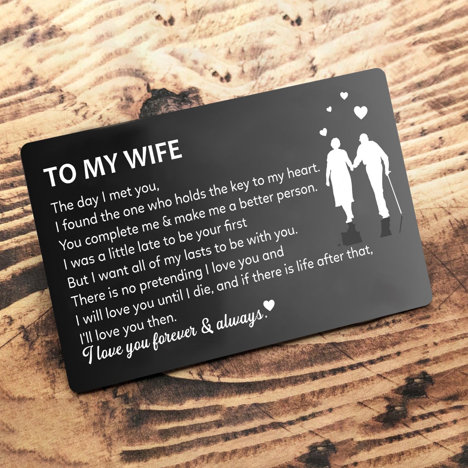 Wallet Card - To My Wife - But I Want All Of My Lasts To Be With You - Ukgca15001