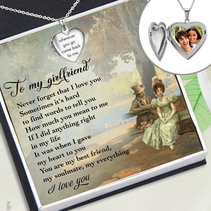 Heart Locket Necklace - Family - To My Girlfriend - I Love You - Ukgnzm13001