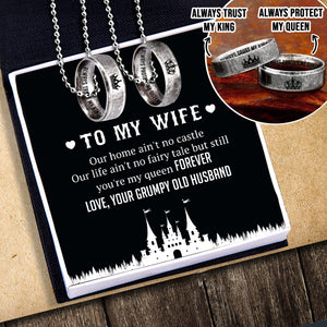 Couple Ring Necklaces - Family - To My Wife - You're My Queen Forever - Ukgndx15001