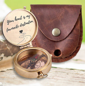 Engraved Compass - Family - Your Heart Is My Favourite Destination - Ukgpb13001