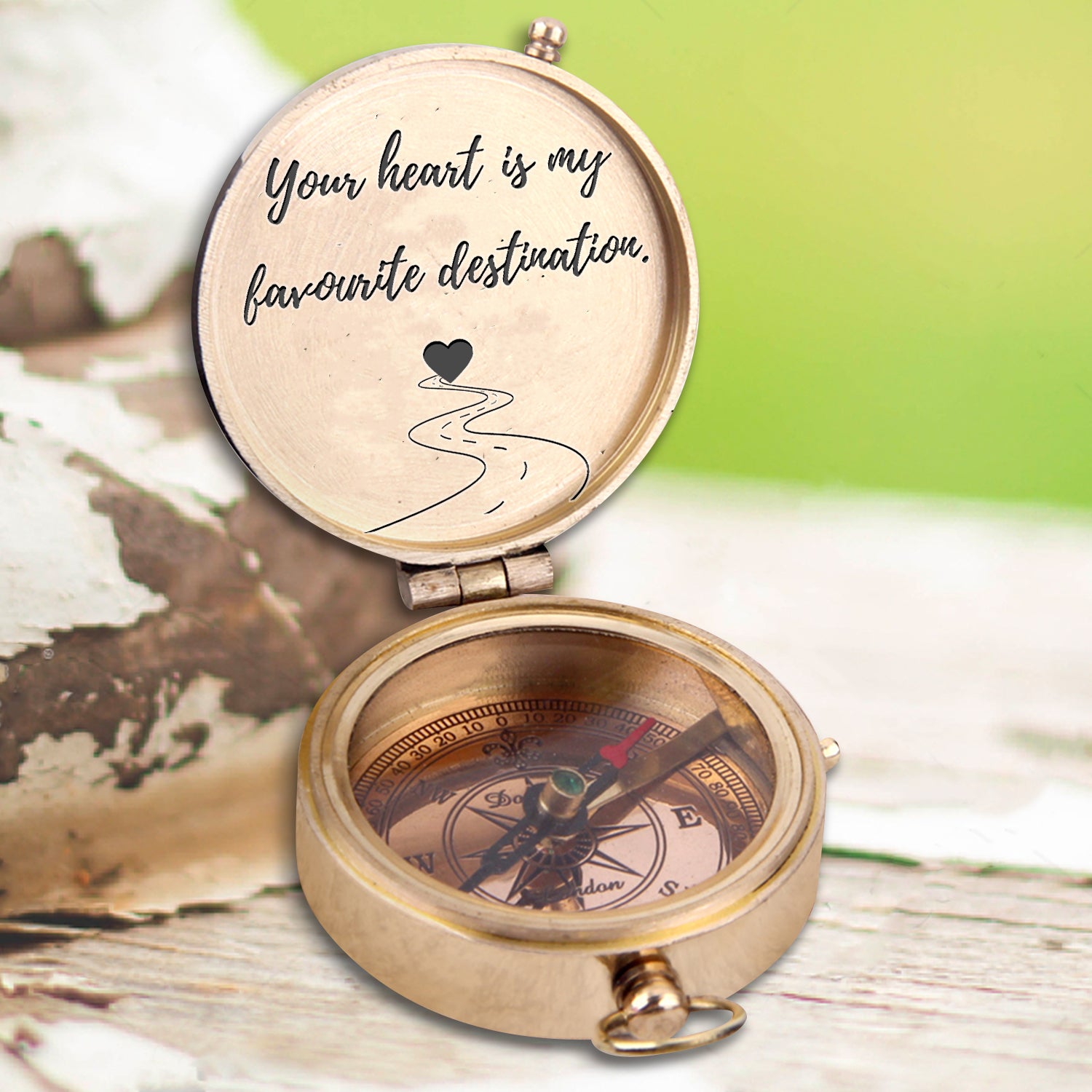 Engraved Compass - Family - Your Heart Is My Favourite Destination - Ukgpb13001
