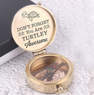 Engraved Compass - Turtle - To Son - You Are Turtley Awesome - Ukgpb16010