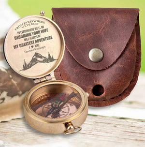 Engraved Compass - Hiking - To My Husband - Becoming Your Wife - Ukgpb14004