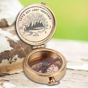 Engraved Compass - Hiking - To My Man - Let's Get Lost Together - Ukgpb26028