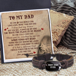 Leather Cord Bracelet - Family - To My Dad - Love, Your Daughter - Ukgbr18007