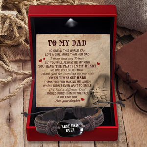 Leather Cord Bracelet - Family - To My Dad - Love, Your Daughter - Ukgbr18007