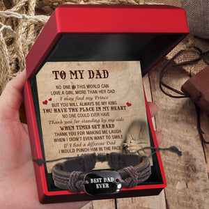 Leather Cord Bracelet - Family - To My Dad - Love, Your Daughter - Ukgbr18007