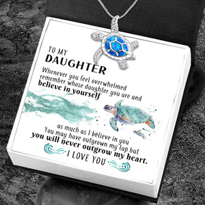 Turtle Pendant Necklace - Turtle - To My Daughter - You Will Never Outgrow My Heart - Ukgnfe17006