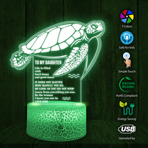 3D Led Light - Turtle - To My Daughter - Be The Woman I Know You Can Be - Ukglca17001