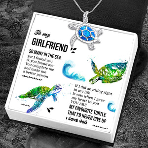 Turtle Pendant Necklace - Turtle - To My Girlfriend - You Complete Me - Ukgnfe13002