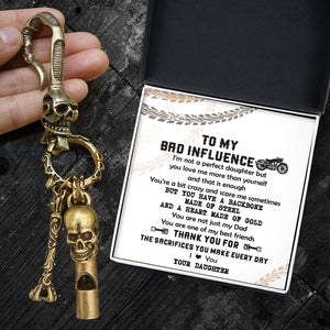 Skull Keychain Holder - Biker - To My Dad - You Are One Of My Best Friends - Ukgkci18018