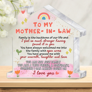 Crystal Plaque - Family - To My Mother-In-Law - I Love You - Ukgznf19001