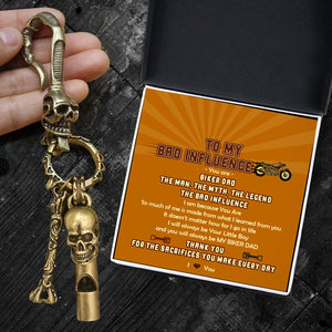 Skull Keychain Holder - Biker - To My Dad - You Will Always Be My Biker Dad - Ukgkci18016