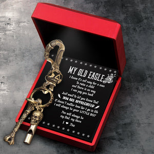 Skull Keychain Holder - Biker - To My Dad - I Will Always Be Your Little Boy - Ukgkci18021