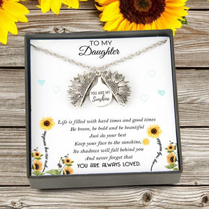 Sunflower Necklace - Family - To My Daughter -  You Are My Sunshine - You Are Always Loved - Ukgns17001 - Love My Soulmate