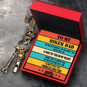 Skull Keychain Holder - Biker - To My Dad - A Part Of You In My Heart - Ukgkci18023