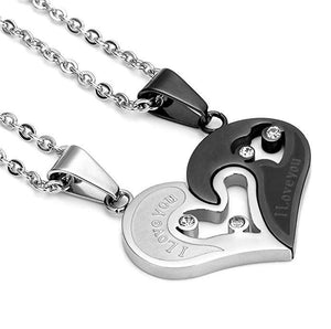 Couple Heart Necklaces - To My Boyfriend - How Much You Mean To Me - Ukglt12001 - Love My Soulmate
