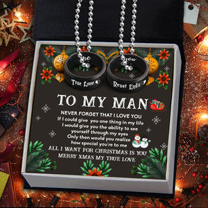 Couple Pendant Necklaces - To My Man - All I Want For Christmas Is You - Ukgnw26007 - Love My Soulmate