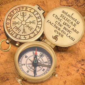 Engraved Compass - To My Father-In-Law - I Solemnly Swear That You Are The Best Father-In-Law Ever - Ukgpb18006