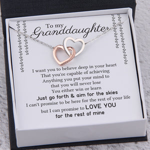 Interlocked Heart Necklace - To My Granddaughter - I Want You To Believe Deep In Your Heart - Ukgnp23001 - Love My Soulmate